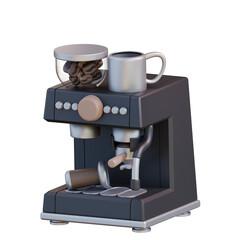 3d illustration espresso machine