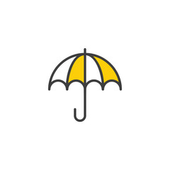 Umbrella icon design with white background stock illustration