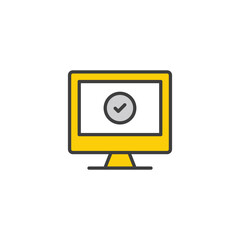 Check In icon design with white background stock illustration