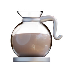 3d illustration coffee pot