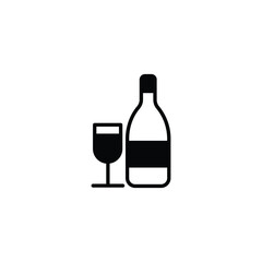 Wine icon design with white background stock illustration