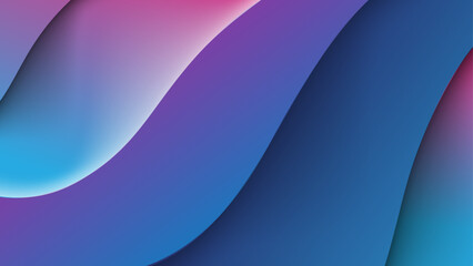 abstract dynamic wavy background in purple and blue gradient color