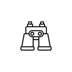 Binocular icon design with white background stock illustration