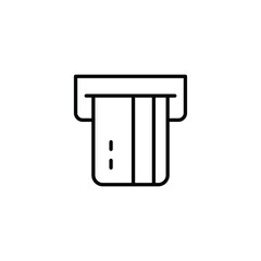 Atm icon design with white background stock illustration