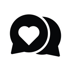 chat glyph icon illustration vector graphic