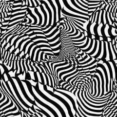 A black and white image of a zebra pattern. Generative AI seamless background.