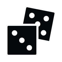 dice glyph icon illustration vector graphic