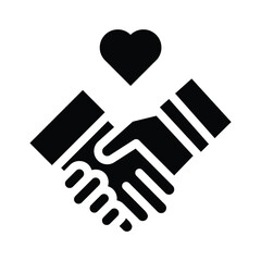 partner glyph icon illustration vector graphic