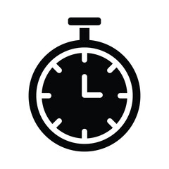 time glyph icon illustration vector graphic