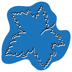 Bubble speech flower leaf monoline