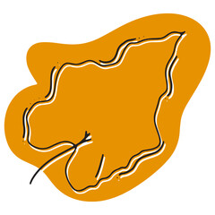 Bubble speech flower leaf monoline