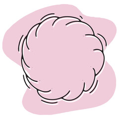 Bubble speech flower leaf monoline
