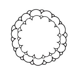 Bubble speech flower leaf monoline