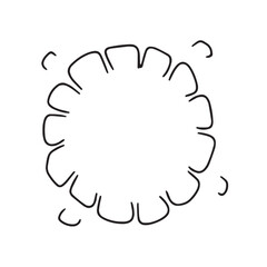 Bubble speech flower leaf monoline