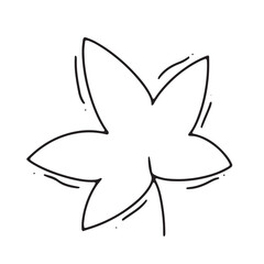 Fototapeta premium Bubble speech flower leaf monoline