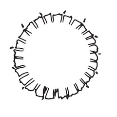 Bubble speech flower leaf monoline