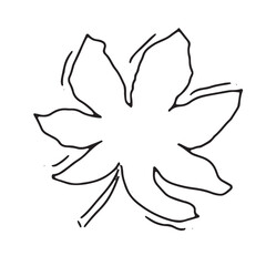 Bubble speech flower leaf monoline