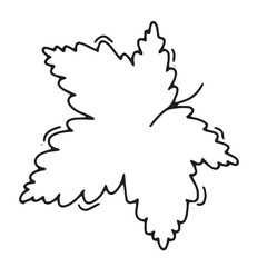illustration of an flower leaf bubble monoline
