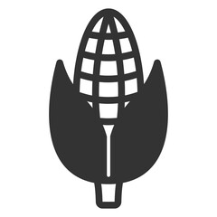 Head of corn  - icon, illustration on white background, glyph style