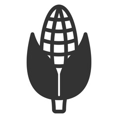 Head of corn  - icon, illustration on white background, glyph style