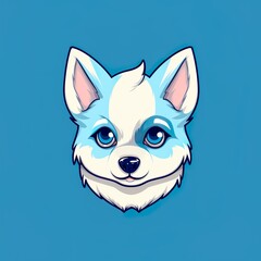 Fototapeta na wymiar Cute smiling dog illustration art made with generative AI technology