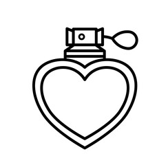 Cute perfume fragrance outline icon