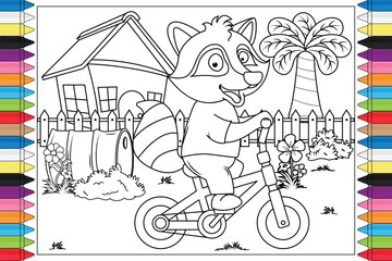 coloring animal cartoon for kid