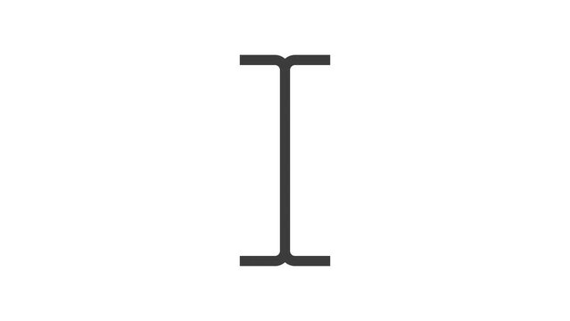 Typing Cursor animated icon on white background
