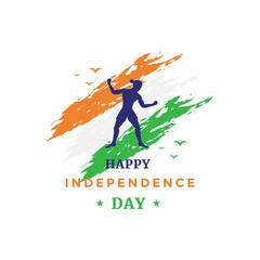 indian independence day logo celebration modern vector