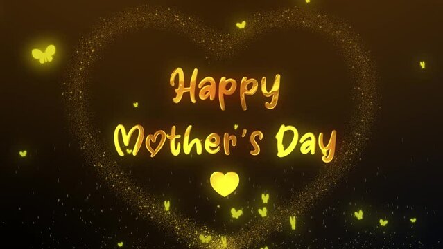 Celebrate the special women in your life with this glowing gold video featuring a love symbol and beautiful texture effects. Perfect for Mother's Day and other family celebrations.