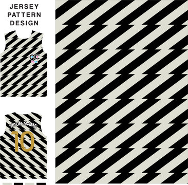 zigzag striped line concept vector jersey pattern template for printing or sublimation sports uniforms football volleyball basketball e-sports cycling and fishing Free Vector.