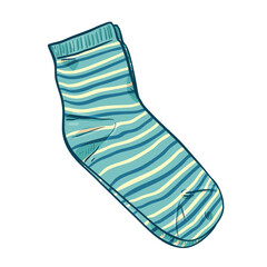 Vector Cartoon Striped Funny Socks