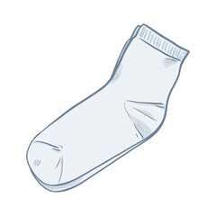 Vector Cartoon White Casual Socks
