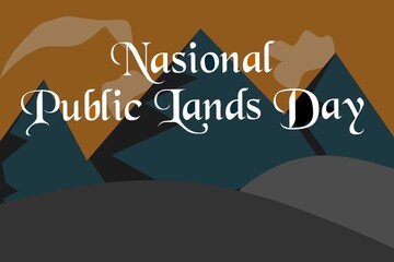 National Public Lands Day event in May. nature theme. Vector Illustration.