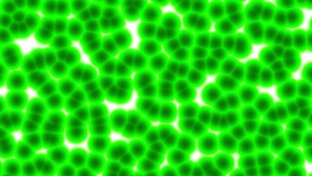 green leaf-like cells in an abstract and dynamic motion, perfect for content creators looking to add a natural touch to their videos, suitable for a wide range of projects such as nature, environment.