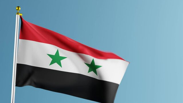 Waving flag of Syria. 3D Animation of the waving flag of Syria
