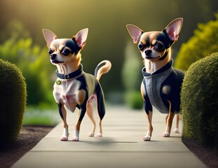 Chihuahua Dog, Generative AI Illustration