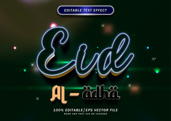Luxury eid al adha editable text effect