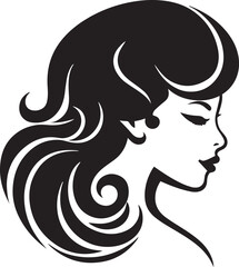 Woman head logo, woman icon, woman head silhouette, vector illustration, SVG