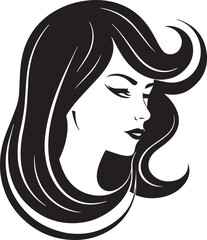 Woman head logo, woman icon, woman head silhouette, vector illustration, SVG