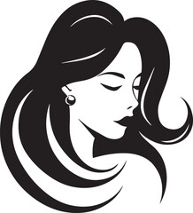Woman head logo, woman icon, woman head silhouette, vector illustration, SVG
