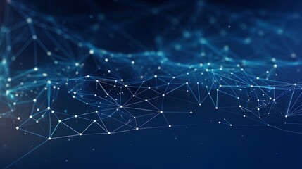 Obraz premium Technology background Abstract digital Technology Network Background Illustration Futuristic point wave.