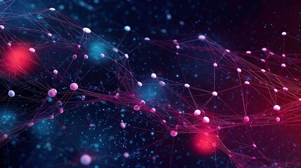 Obraz premium Technology background Abstract digital Technology Network Background Illustration Futuristic point wave.