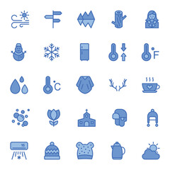 Fill blue outline icon for winter 