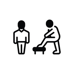 Black solid icon for attitude 