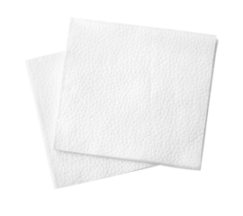 white napkin isolated