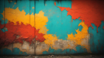 Grunge colored wall. Generative AI