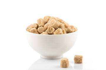 Brown cane sugar cubes