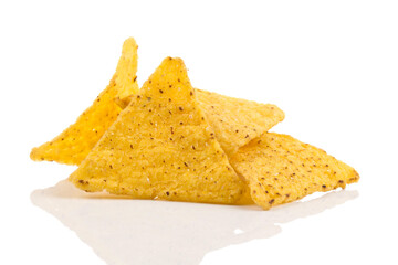 Salted corn snack nachos chips
