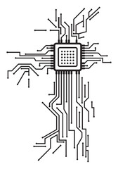 Microchip CPU circuit board
